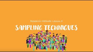 ALevel Psychology AQA Sampling Techniques [upl. by Htidirrem]