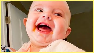 Cute And Funny Baby Laughing Hysterically Compilation  5Minute Fails [upl. by Anihsak]