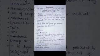 Pharmacopoeia and its types bpharmashortsfeed shortsviralvideo trendingshortviralshorts [upl. by Ettolrahs]