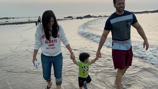 Tharla tar mag actor  Amit bhanushali with family on the beach [upl. by Swor]