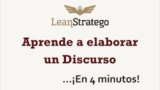 Cómo elaborar un discurso ¡Aprende en 4 minutos [upl. by Martinic]