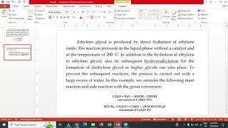 Calculating Ethylene Glycol Production and Reactor Heat Duty Using Aspen Plus [upl. by Nivac]