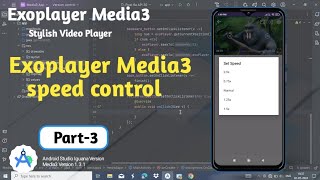 Exoplayer Media3 Video Player Speed Control in Android Studio  Media3 Speed Control media3 [upl. by Ssej]