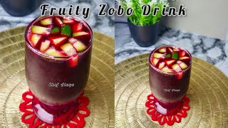 The Best amp Easiest Fruity Zobo Drink Recipe No sugar zobo drink  100 Loaded zobo drink [upl. by Morell]