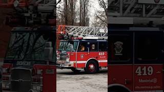 Montreal Fire Department SIM Ladder 419 responding to a nonurgent call from fire station 19 [upl. by Kirtap]