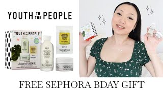 YOUTH TO THE PEOPLE Free Sephora Birthday Gift 2024 Review [upl. by Chrysa787]