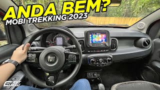 TEST DRIVE NOVO FIAT MOBI TREKKING 2023 COM DESEMPENHO MELHOR QUE KWID E BASTANTE ECONÔMICO [upl. by Ruffina]