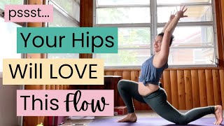 5 Minutes of Fun Creative Hips Yoga Flow [upl. by Perlman763]