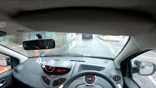 Renault Twingo 2012 POV Drive  THUGS ON BIKES HIT A CAR [upl. by Belvia]