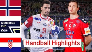 Norway Vs Croatia handball Highlights Gjensidige Cup 2024 [upl. by Surtimed]