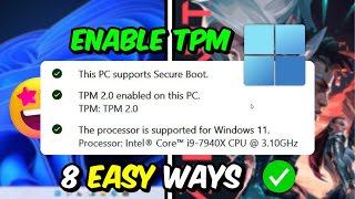 How to Enable TPM 20 in BIOS for Windows 11  Fix TPM 20 Error on ASUS MSI amp All PC🔥✅ [upl. by Eilsek]