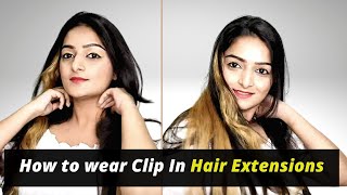 How to wear Clip in hair extensions  colored extensions in Bengaluru [upl. by Ailak]