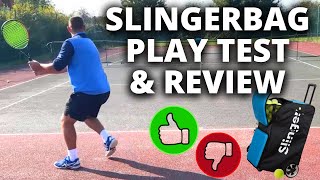 How Good Is The Slingerbag Tennis Ball Machine Play Test and Review [upl. by Sakram165]