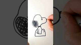 How To Draw Snoopy with a Sharpie Pen EASY [upl. by Oznerol]