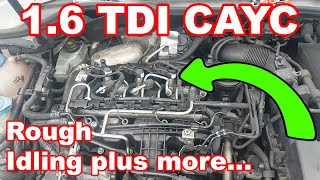 VW Golf 16 TDI idling rough with a tapping noise Fault finding and repair [upl. by Kina]