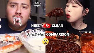 CLEAN VS MESSY MUKBANGERS Mukbang compilation [upl. by Philbert628]