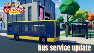 LIVETOPIA NEW BUS SERVICE UPDATE  UPDATE 151  Livetopia Roleplay Roblox [upl. by Nilcaj]