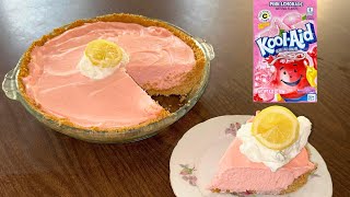 KoolAid Pie Recipe  How To Make No Bake KoolAid Pie With Cream Cheese  Summertime Dessert [upl. by Ellivro]