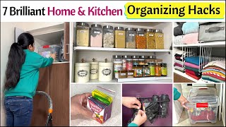 7 BRILLIANT Home And Kitchen Organization Ideas  Space Saving Ideas  Smart Organizing Hacks [upl. by Mlohsihc]