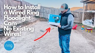 How to Install a Ring Floodlight Cam No Existing WiresDevice  POV [upl. by Reltuc807]