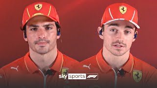 Charles Leclerc and Carlos Sainz REACT to Lewis Hamiltons Ferrari move 🔴🐎 [upl. by Ormiston]