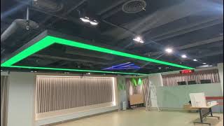 SMD5050RGB Addressable LED Strip in the celling decoration rgb rgbledstrip rgbledlight dmx [upl. by Llezniuq]