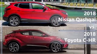 2018 Nissan Qashqai vs 2018 Toyota CHR technical comparison [upl. by Ziguard612]