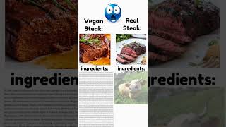 vegan steak vs real steak meme shorts 🥩 [upl. by Ayt145]