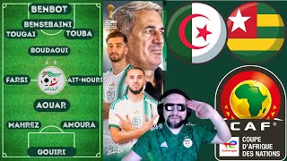 🚨QCAN 2025 ALGERIE  MON ONZE TITULAIRE FACE AU TOGO [upl. by Aihtekal]