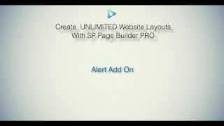 SP Pagebuilder Pro Tutorial  Alerts Add on [upl. by Alexei]