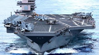 The Worlds Biggest Aircraft Carrier USS Gerald R Ford in Action US Ship [upl. by Ssilem65]