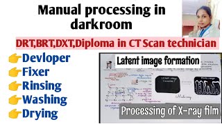 manual processing in darkroom manual processing in radiography manual processing of x ray film [upl. by Seidler369]