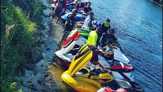 TURBO JET SKI MEET UP  GP1800R 2021 vs GP1800R 2020 CRAZY RACES [upl. by Duj]