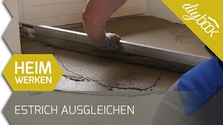 Boden ausgleichen  unebenen Estrich spachteln [upl. by Pickford]