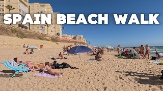 Spain Beach Walk Cádiz  Playa de Santa María del Mar  Europe 4K Hot Summer Relaxing walking [upl. by Nahsyar]