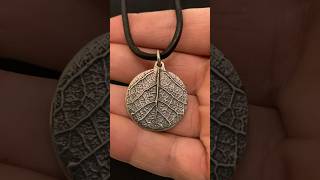 Delft clay casting silver leaf pendant [upl. by Erasme]