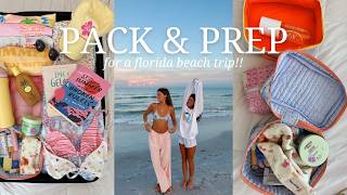 PACK  PREP WITH ME for a florida family beach trip [upl. by Alyad]