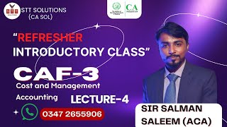 4th Class of CAF3 Refresher By Sir Salman Saleem March 2025 Attempt [upl. by Hareehahs]