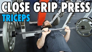 CLOSE GRIP PRESS  Triceps  HowTo Exercise Tutorial [upl. by Aihsa]