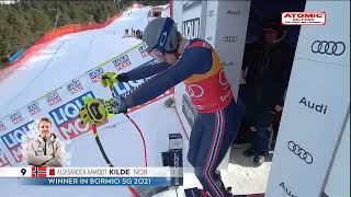 AUDI FIS Ski World Cup  Mens SuperG  Bormio ITA Dec 29 2022 only the ATOMIC athletes [upl. by Rausch]