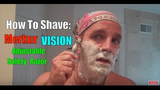 Merkur Vision Adjustable Safety Razor Shave and Review [upl. by Putscher]