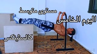 رياضة الكالسثينكس مستوى متوسط اليوم الخامس Intermediate Calisthenics Training  5 st Day [upl. by Wightman427]