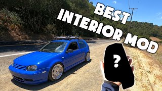 Best cheap interior mods for the MK4 GTI 20TH AEcleaner look [upl. by Nylirej]