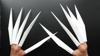 Como hacer unas Garras de papel para Halloween Disfraz  How to make Origami Claws [upl. by Vasos]