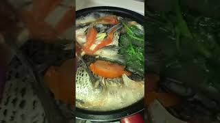 Sabaw pa lang ulam na kinamatisang tilapia with gulay abbyskitchenvlog food asmr shorts cooking [upl. by Egon964]