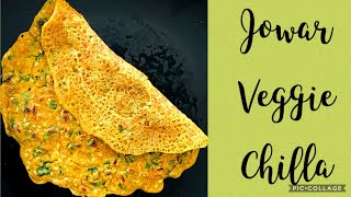 Instant Jowar Millet Veggie Chilla  High Protein  Easy amp Healthy Weight loss Recipe [upl. by Hgielyak]