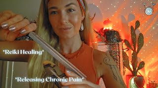 Reiki ASMR  💖Dissolving amp Releasing Chronic Pain💖  comforting crystal energy and sound healing [upl. by Itsrik33]