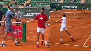 Novak Djokovic vs Alexander Zverev Incredible Practice Match  Monte Carlo 2024 [upl. by Arres]