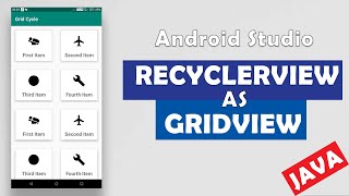 Display Recyclerview as GridView in Android Studio  Android Basic Tutorial [upl. by Nojid]