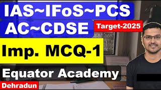 IASIFoSUKPSCCDSACCAPF  Prelims amp Mains Exam  Important MCQ1 [upl. by Aviva]